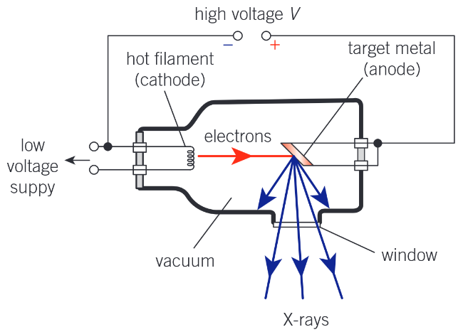 <p>To decelerate the electrons and cause them to produce X-ray photons</p>