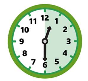 <p>Half past</p>