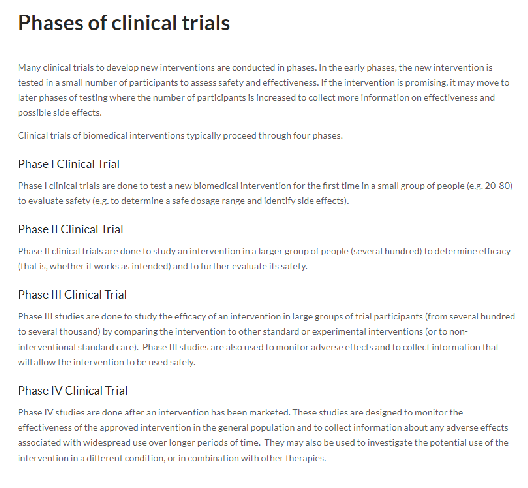 <p>What did the lecturer's gene-therapy example illustrate about early clinical trials?</p>