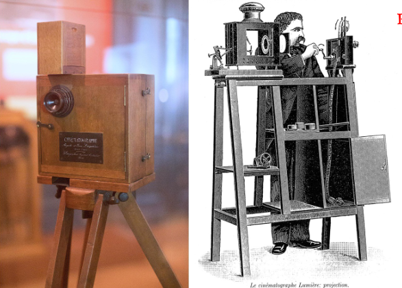 <p>Projected motion pictures</p>