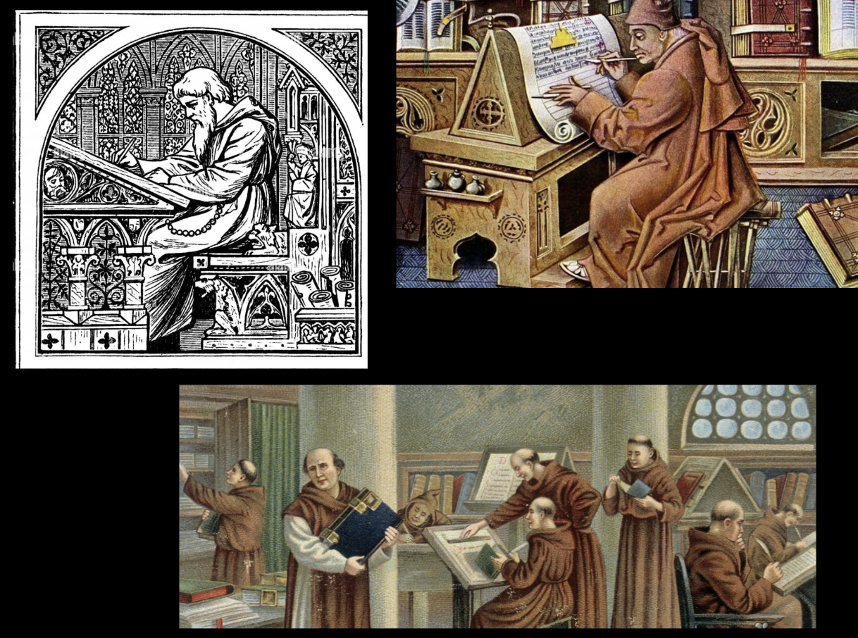 <ul><li><p>education started in monestaries</p></li><li><p>priests and monks taught writing so it felt obvious to base universities off of churches</p></li></ul><p></p>