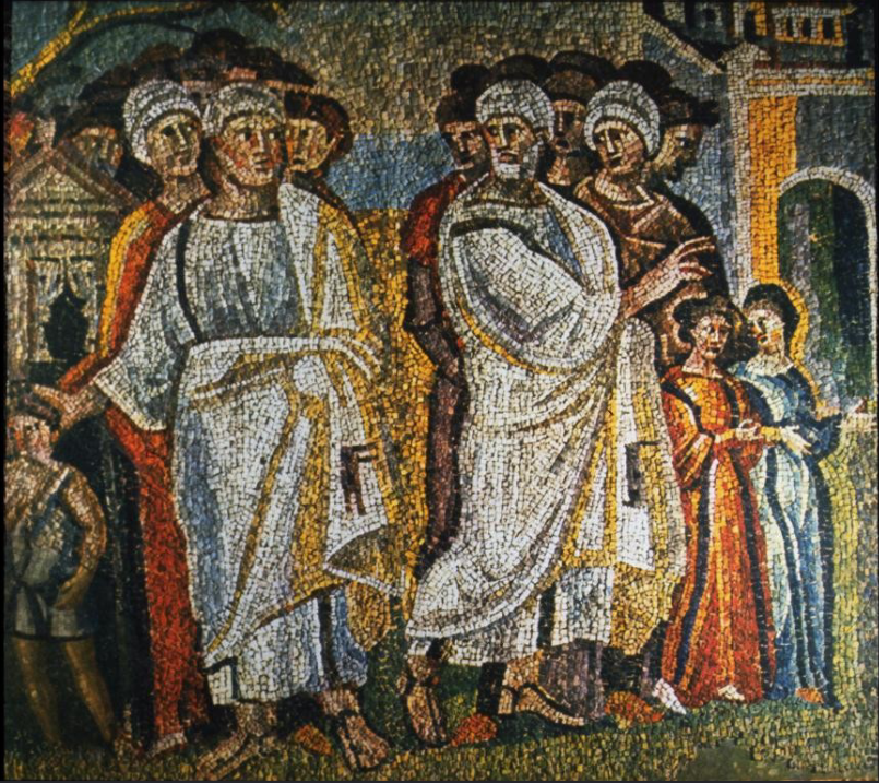 <p>Santa Maria Maggiore, glass mosaics, Rome, 432-440</p>