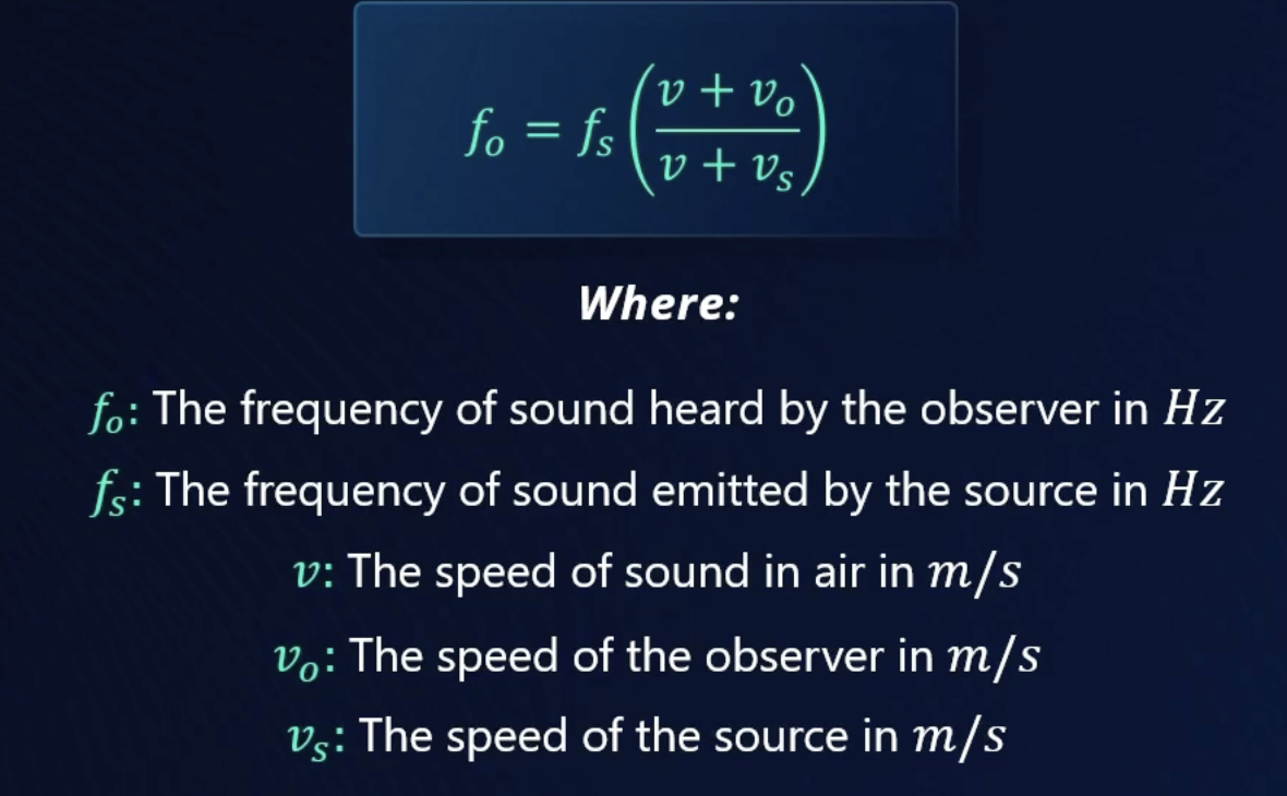 <p>vs: source moving away from observer is positive</p>
