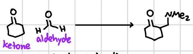 <p>mannich reaction</p>