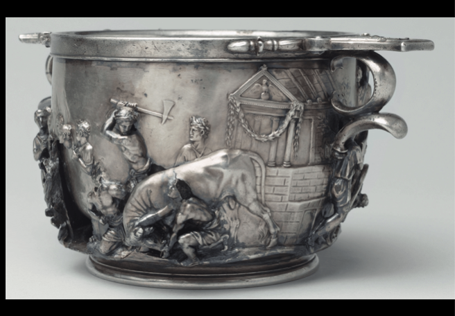 <p>Cup, Arretine ware (aka <em>terra sigillata</em>),</p>