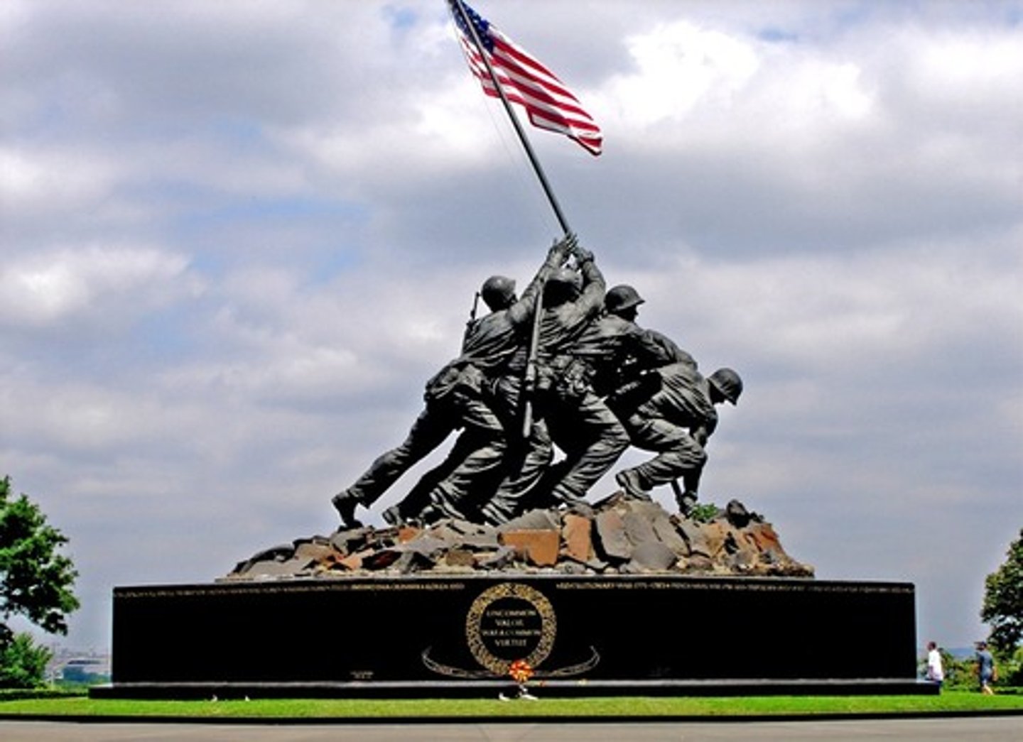 <p>a bloody and prolonged operation on the island of Iwo Jima in which American marines landed and defeated Japanese defenders (February and March 1945)</p>