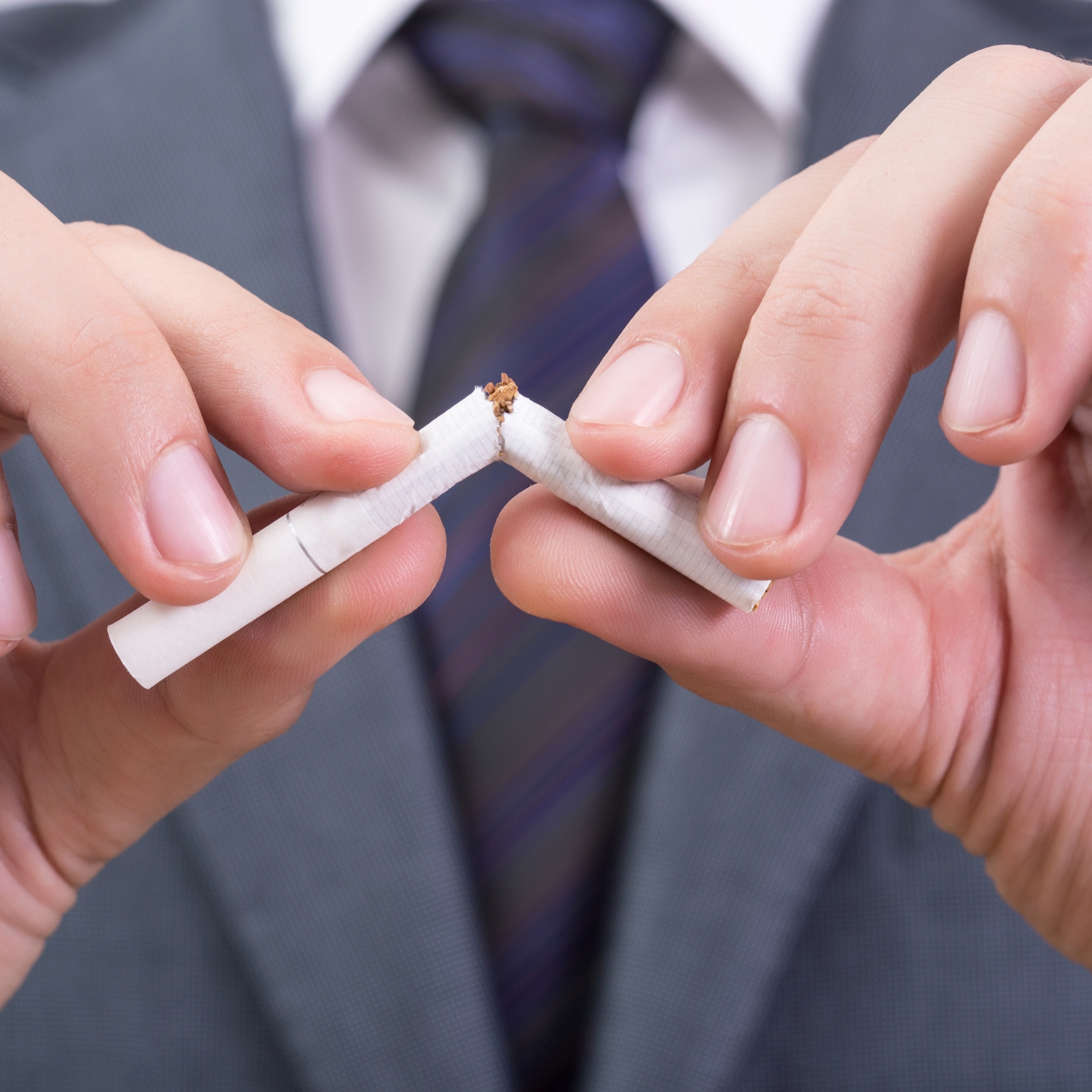 <p>to break a habit</p>