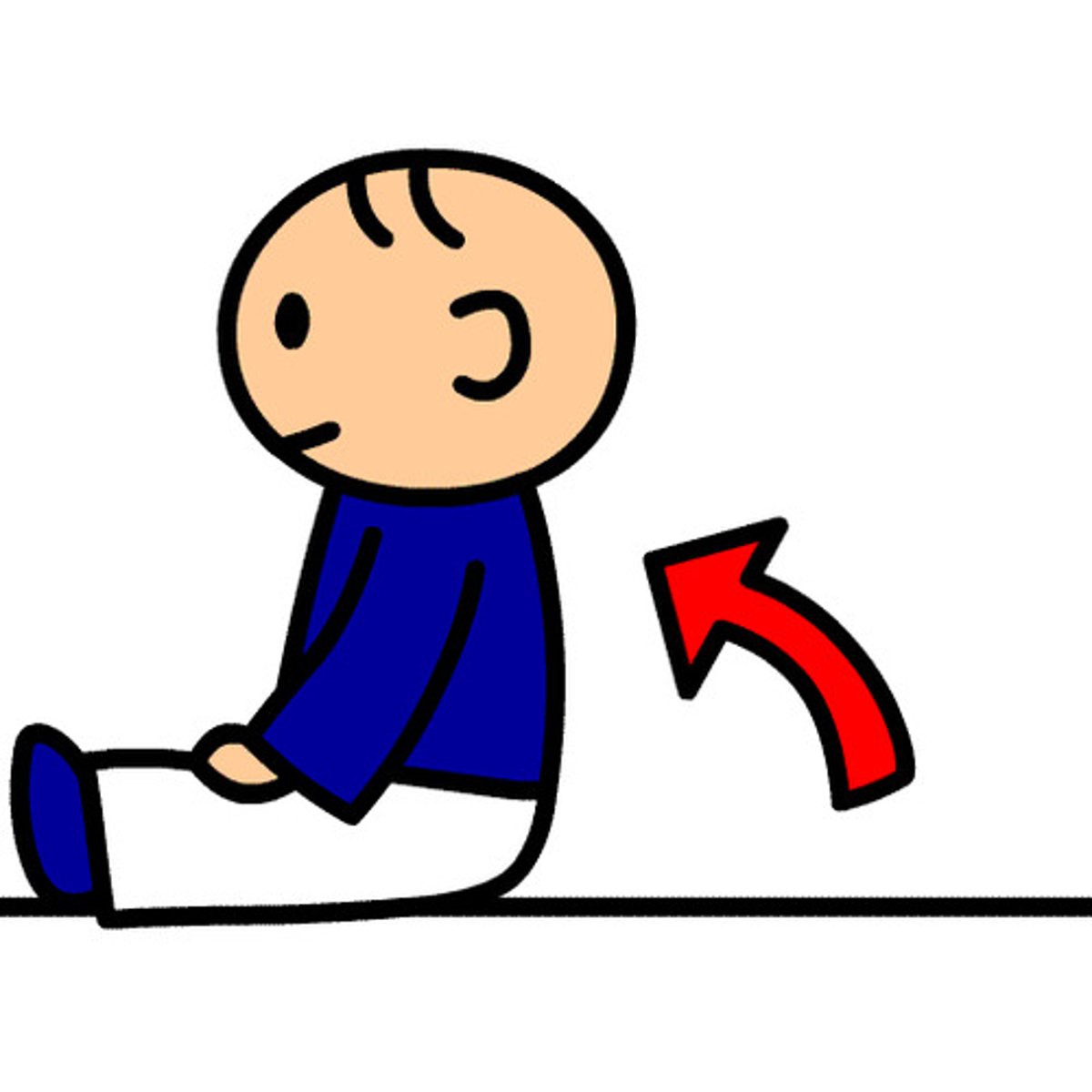 <p>gets up</p>