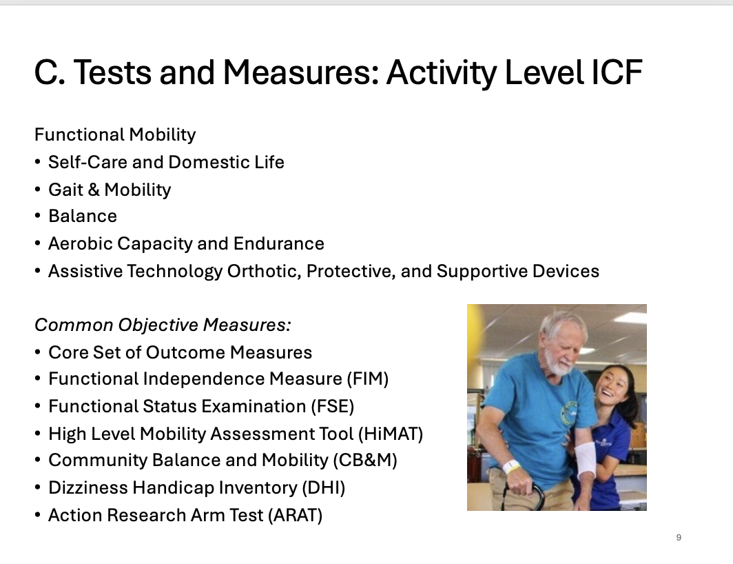 <div data-type="horizontalRule"><hr></div><p><span>The tests and measures can be broken down – there are measurements that do more than 1 domain of ICF model</span></p>