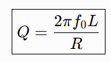 <p>ω = 1/√LC or numerator 2πfL</p>