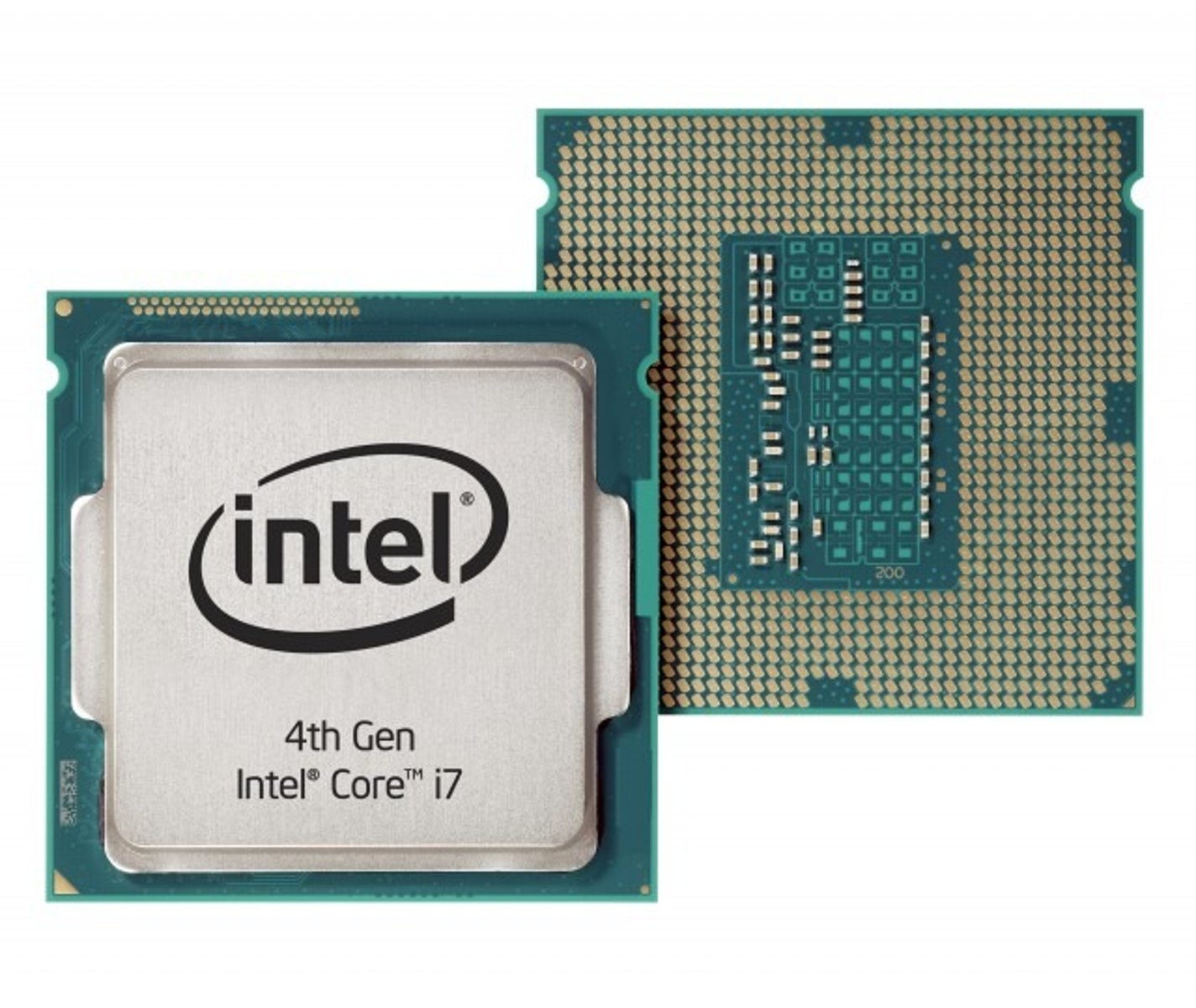 <p>CPUs located on small chips</p>