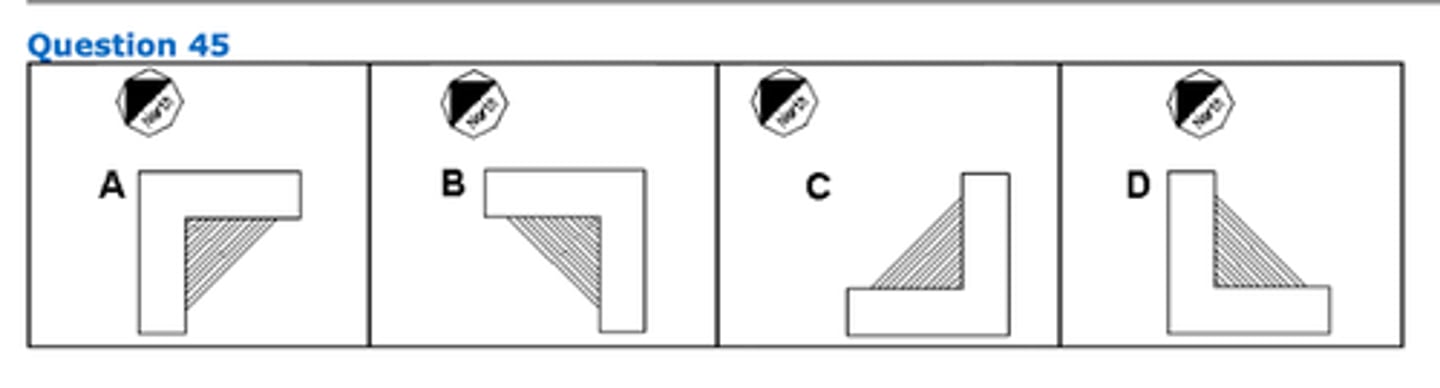 <p>An architect is working on a seven-story L-shaped office building in the northern United States. There will be a three-story glass-enclosed atrium with masonry walls between the two wings of the building. The owner wants the walls within the atrium to have maximum solar gain in the morning only.</p><p>Which building orientation should the architect use?</p>