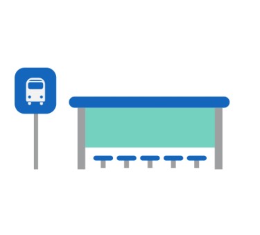<p>a bus stop</p>