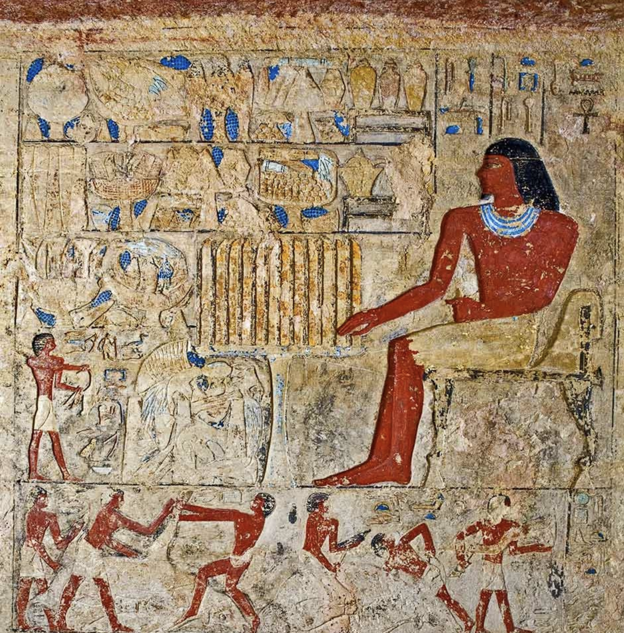 <p>Repas funéraire – Mastaba de Nyankhnefertoum (Ve dynastie, Saqqara)</p>