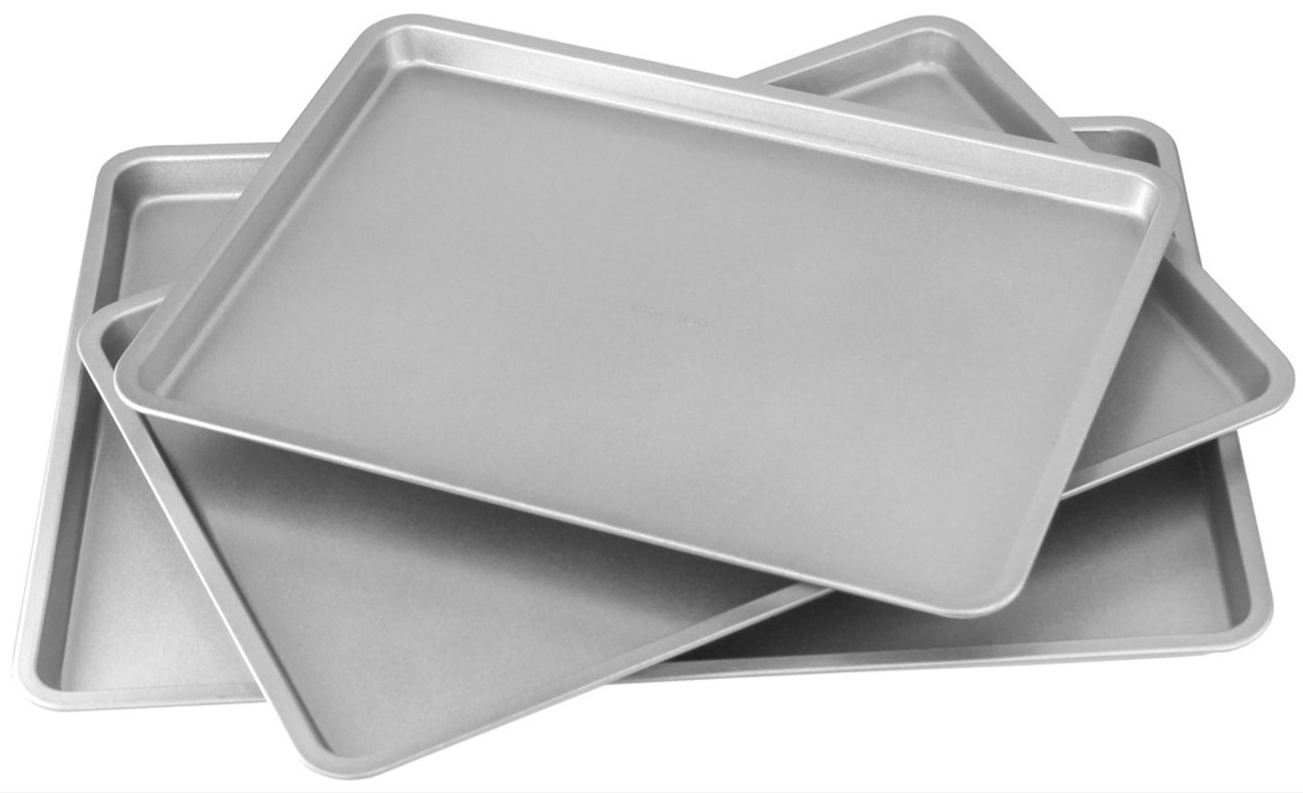 <p>A flat, rectangular metal sheet used for baking food in an oven.</p><p>Example: Place the cookies on a baking tray and put them in the oven.</p>
