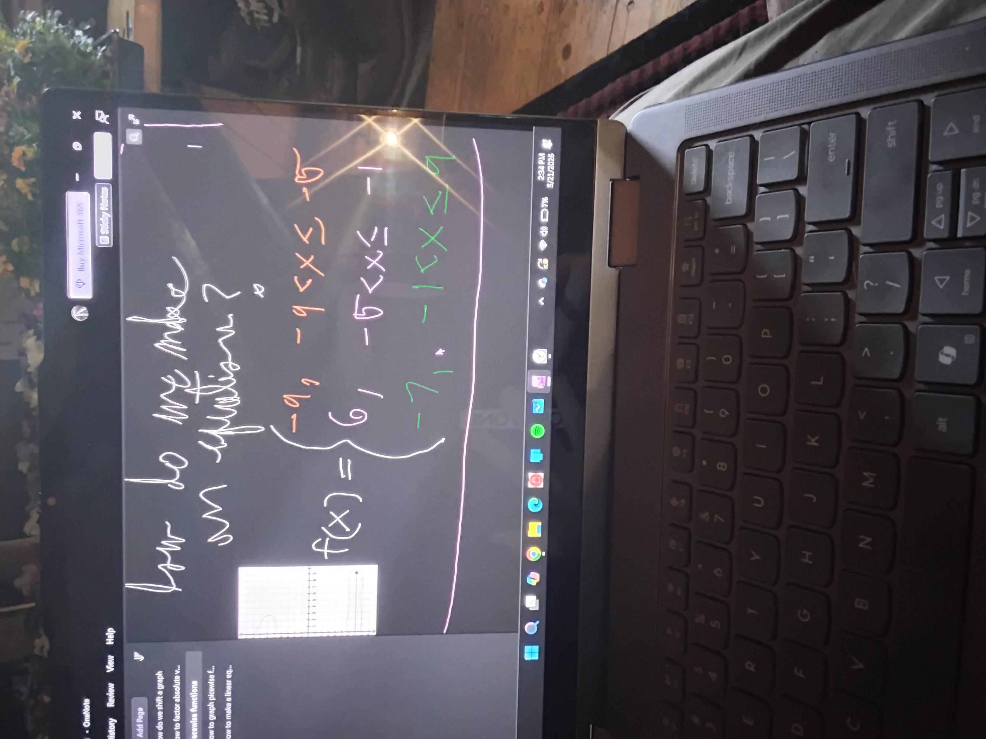 <p>In a piece wise equation what do the valuesto the end left represent </p>