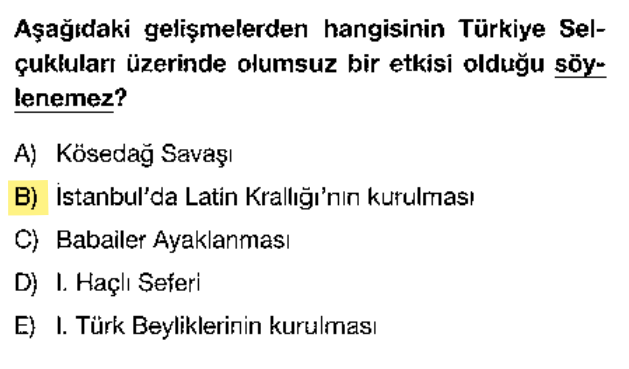 <p>IV. Haçlı Seferinde Haçlılar İstanbul'u yağmalayıp Latin Krallığı kurunca Bizans zayıfladı. Bu durum Selçukluların işine geldi.</p>