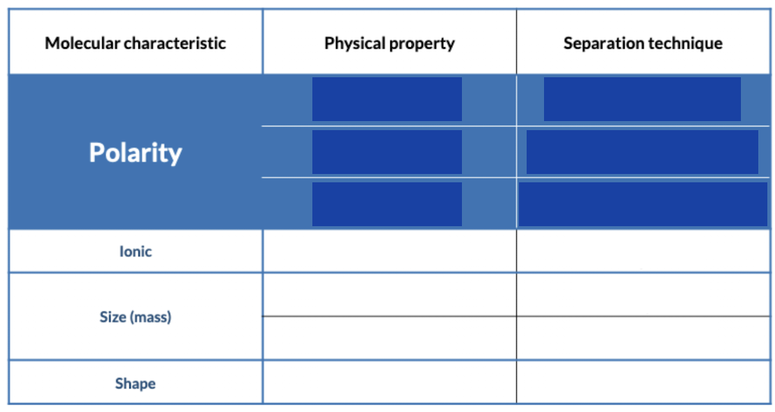 <p>fill in table</p>