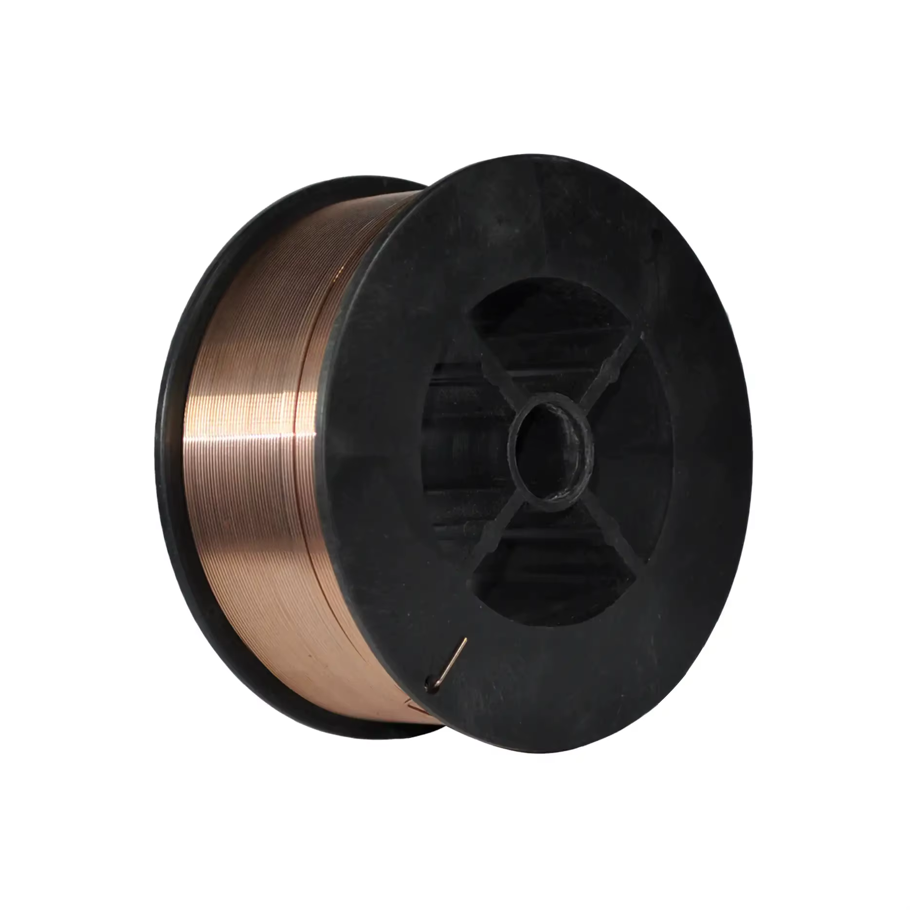 <p>Solid GMAW filler wire classified as ER-70S-4, where “ER” indicates electrode/rod, “70” equals 70,000 psi strength, and “S” denotes solid wire with shielding gas compatibility.</p>
