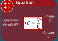 <p>The amount of charged stored per unit potential difference</p>