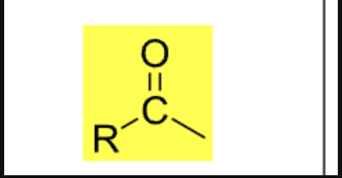 <p>R–C(=O)–R (carbonyl in middle of chain)</p>