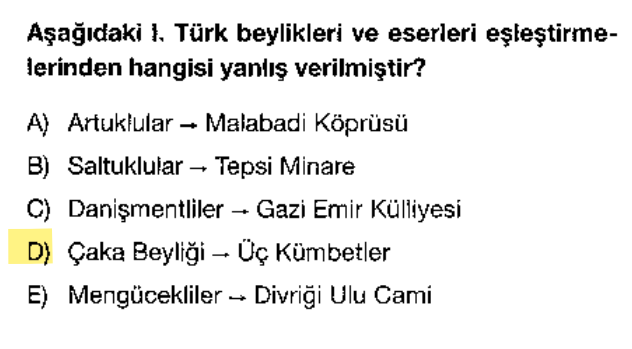 <p>Üç Kümbetler, Çaka Beyliği'ne değil, Erzurum ve çevresinde hüküm süren <strong>Saltuklulara</strong> ait bir eserdir.</p>