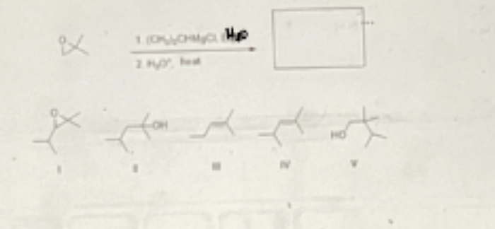 <p>major organic product?</p>