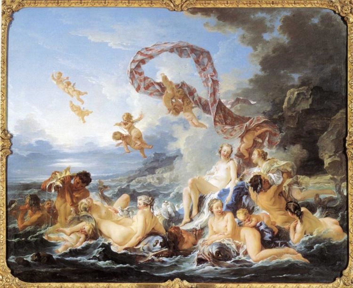 <p>- Rococo artist</p><p>- favorite court painter of Madame Pompadour</p><p>- converted classical myths into court gallantry</p><p>- painted nubile nudes</p>