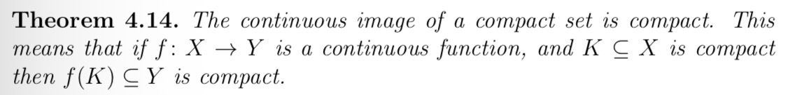 <p>This theorem can be used to prove compactness, i.e. if we know a set can be written as the continuous image of a compact set, then we know the set is compact.</p>