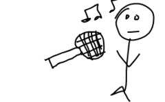 <p>Marc Anthony canta, "vivir mi vida, la la la la."</p>