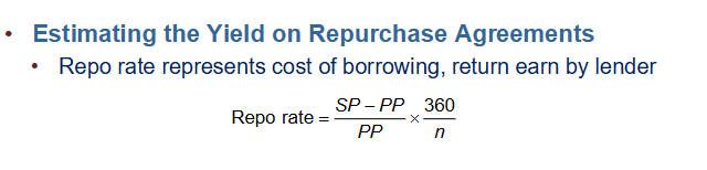 <p>Repo rate represents cost of borrowing, return earn by lender </p>