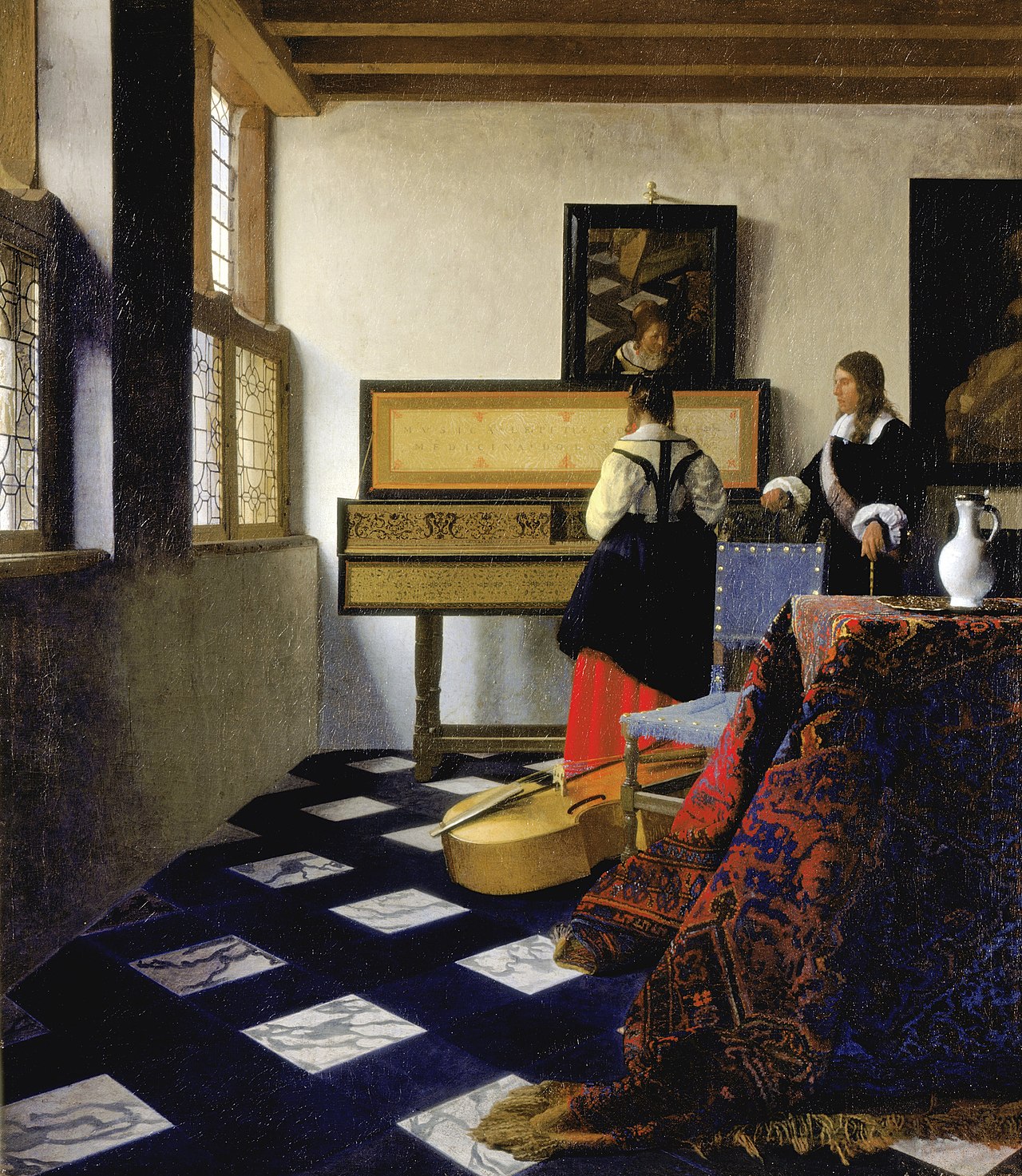 <p><span style="background-color: transparent;"><strong>The Music Lesson</strong>, <em>Vermeer</em>, (Protestant Baroque)</span></p>