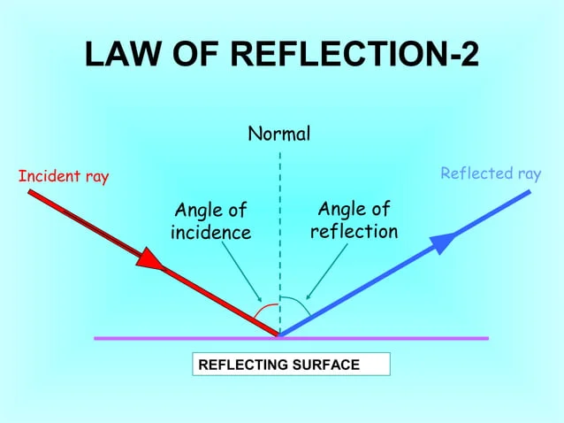 <p>it is the angle of incidence is always equal to the angle of reflection</p>