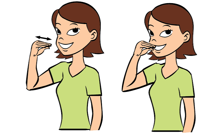 <p>All fingers touch, put to mouth.</p>