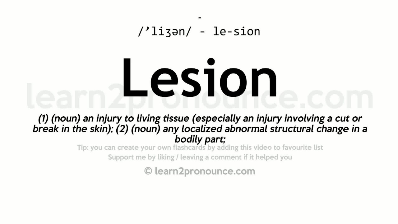 <p><span>A lesion is </span><strong><mark data-color="rgba(0, 0, 0, 0)" style="background-color: rgba(0, 0, 0, 0); color: inherit;">any localized abnormal, damaged, or diseased tissue in an organism, often resulting from injury, infection, or inflammation</mark></strong><span>. It is an umbrella term covering varied forms like sores, ulcers, tumors, or cysts on the skin or within organs. Lesions can be benign or malignant.</span></p>