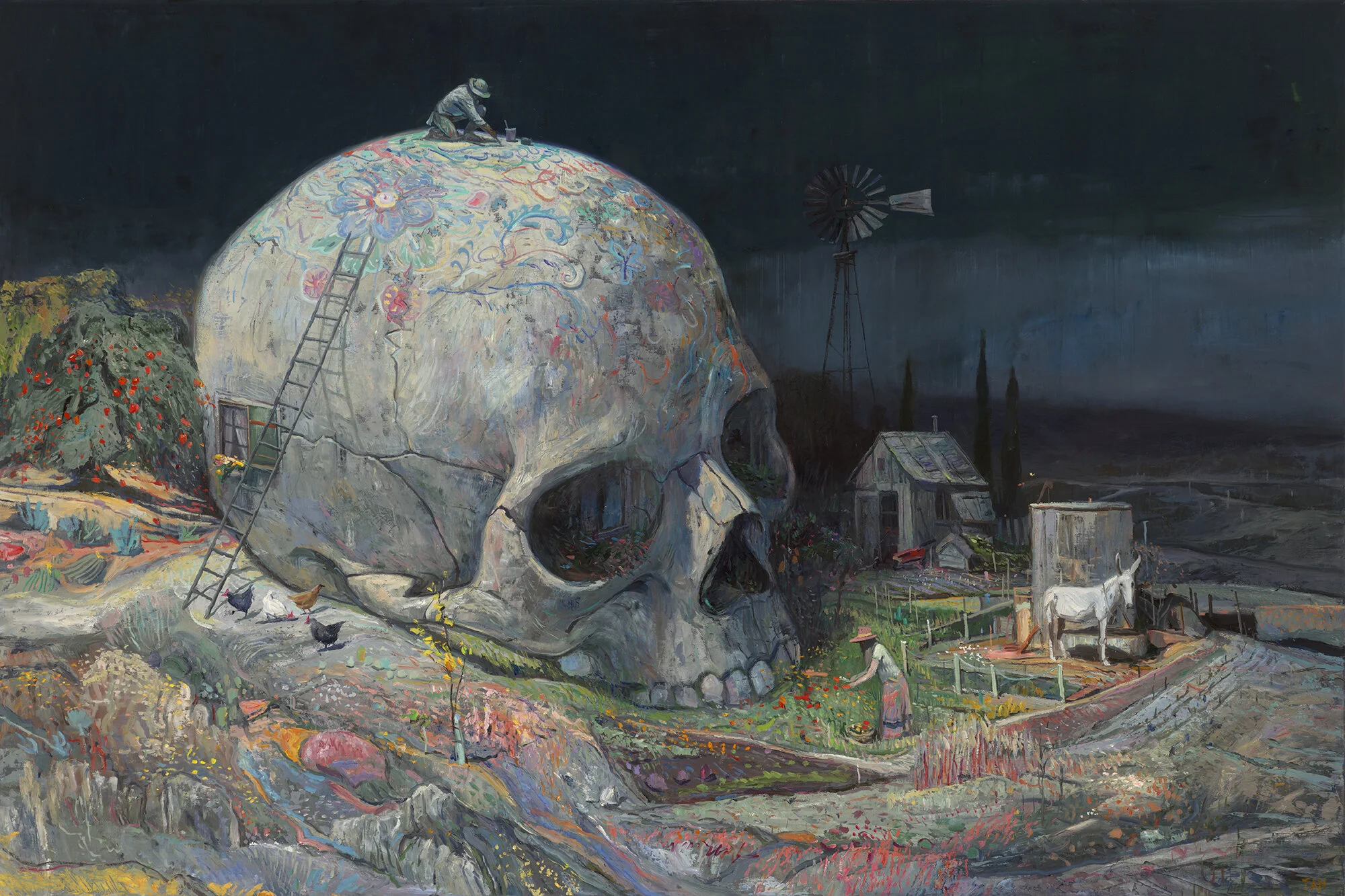 <ul><li><p>Australian artist</p></li><li><p>Publisher in Poland - Kultura Gniewu</p></li><li><p>most known works: “The Red Tree”; “The Lost Thing” (animated film); “Cicada”; “The Arrival”; “Rules of Summer”; “Dog” (bond between humans and dogs as ongoing cycle of death and rebirth through different spaces and times)</p></li><li><p>many of his stories are wordless</p></li><li><p>themes of surrealism, magical realism, melancholy, wonder and tenderness, often giant creatures</p></li></ul><p></p>