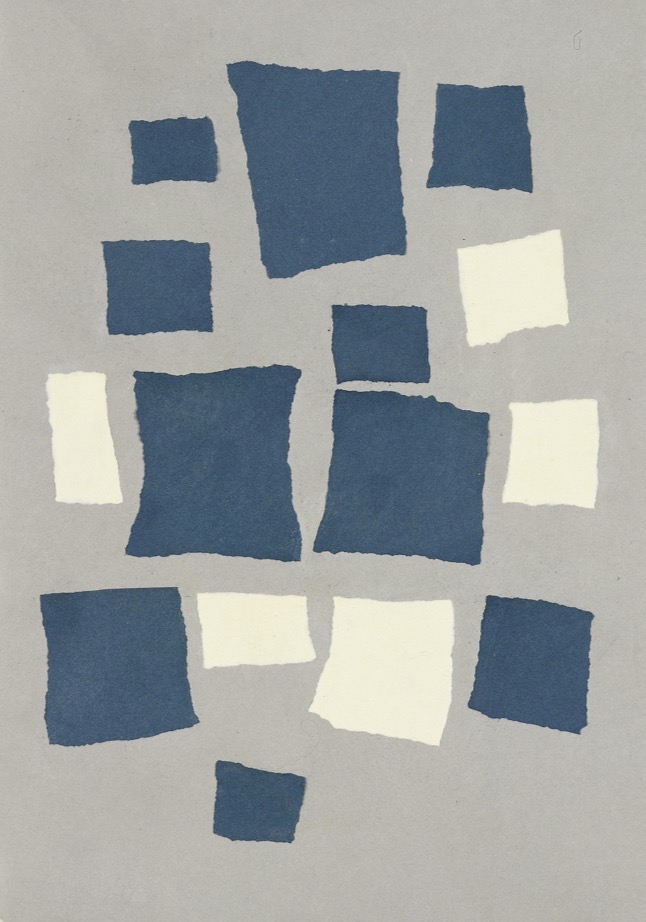 <p>Arp, A collage arranged according to the laws of chance, 1916</p>