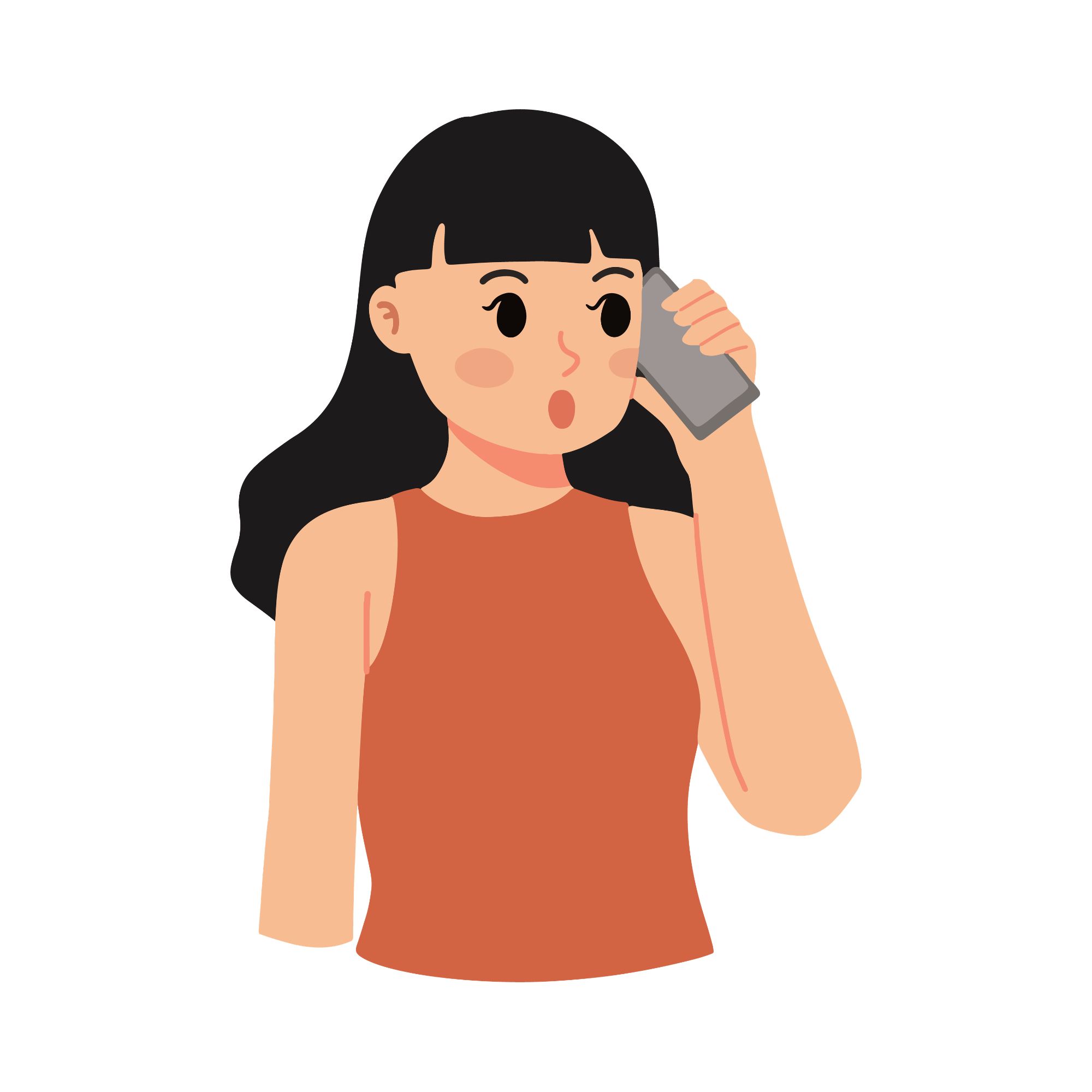 <p>She ________ (call) her friend.</p>