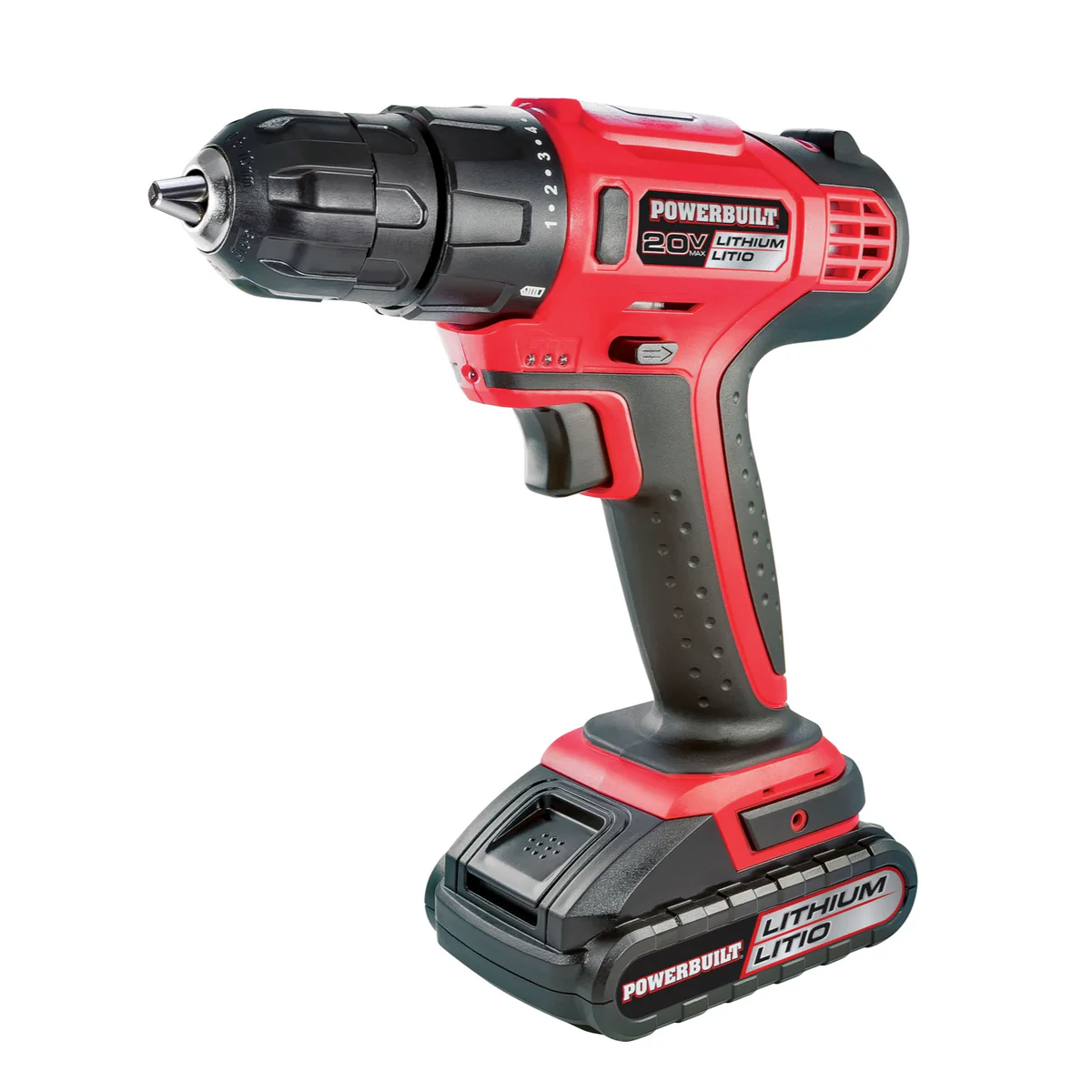 <p>Portable power tool used for drilling holes, often featuring variable speed control for wood, metal, and other materials.</p>