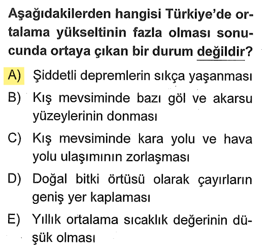 <p>Deprem bir yerin "yüksekliği" ile değil, yerin altındaki <strong>fay hatları</strong> (jeolojik yapı) ile ilgilidir. Hollanda düzdür ama fay olsa deprem olur; Tibet çok yüksektir fay varsa deprem olur. Yani yükseklik deprem yapmaz.</p>