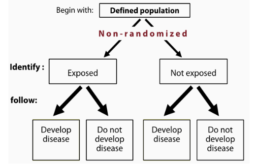 <ul><li><p>a study involving a group (cohort) of individuals who meet inclusion criteria at the start of a study</p></li></ul><p></p>