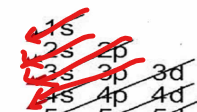 <p>1s2, 2s2, 2p6, 3s2, 3p6,<strong><u><mark data-color="yellow" style="background-color: yellow; color: inherit;"> 4s2</mark></u></strong></p>