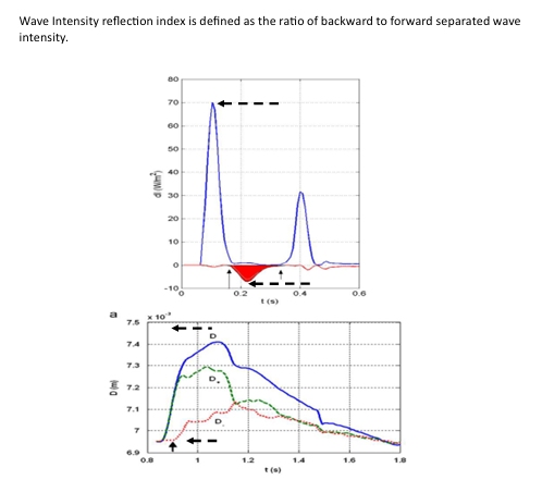 <p>ratio of backward to forward separated wave intensity</p>