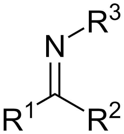 <p>R-CH=NR; suffix -imine</p>