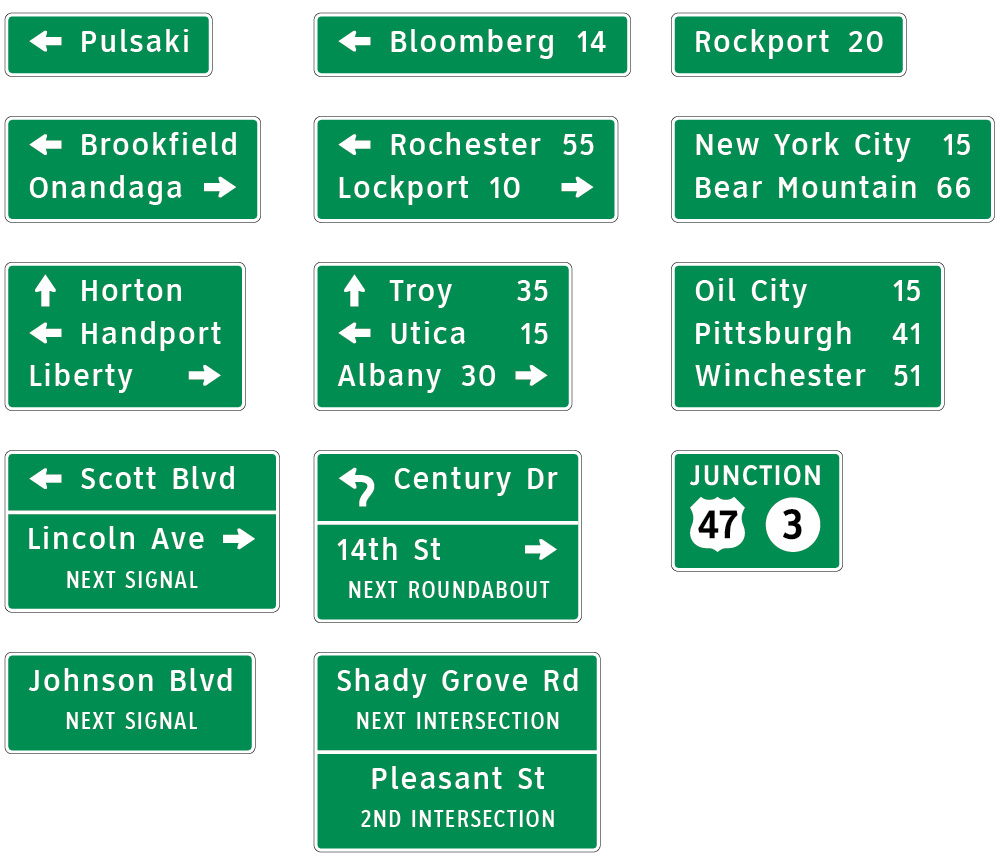<p>destination signs </p>