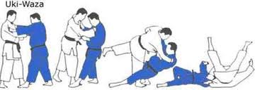 <p>YOKO-SUTEMI-WAZA Backward Diagonal (45 degrees) like yoko otoshi</p>