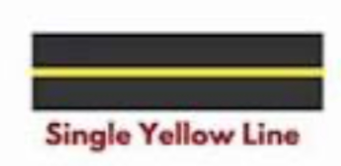 <p>Single yellow line </p>