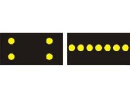 <p>44. WHEN AN ARROW PANEL IN A WORK ZONE SHOWS EITHER OF THE FOLLOWING PATTERNS, IT MEANS:</p>
