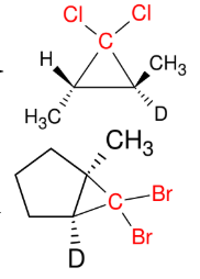 <ul><li><p><span style="color: yellow;"><strong>Add CX<sub>2</sub></strong></span></p></li><li><p>Syn</p></li><li><p>*please look up the</p><p>mechanism so you can</p><p>see how the carbene</p><p>is formed</p></li></ul><p></p>