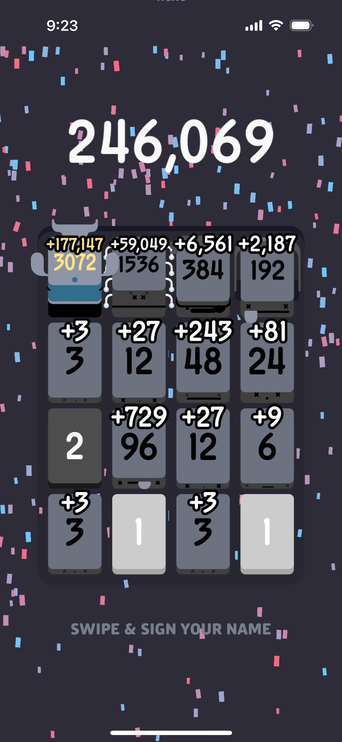 <p><strong>Threes! (2014)</strong></p><p><strong>Genre:</strong> Puzzle</p><p><strong>Subgenres:</strong> Sliding-tile puzzle, number combination, score attack</p>